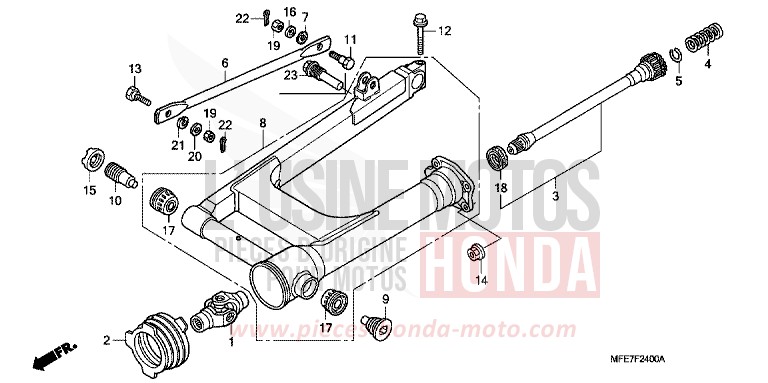SWINGARM for Shadow Aero GRAPHITE BLACK (NHB01A) from 2008
